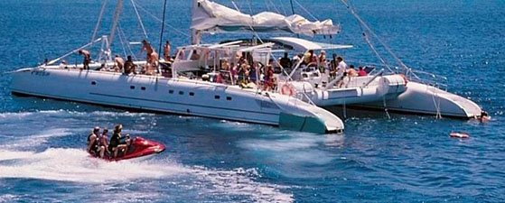 Catamaran Zeil Boot Blue Puerto Mogan